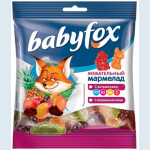 «BabyFox», мармелад жевательный с соком ягод и фруктов, 70 г